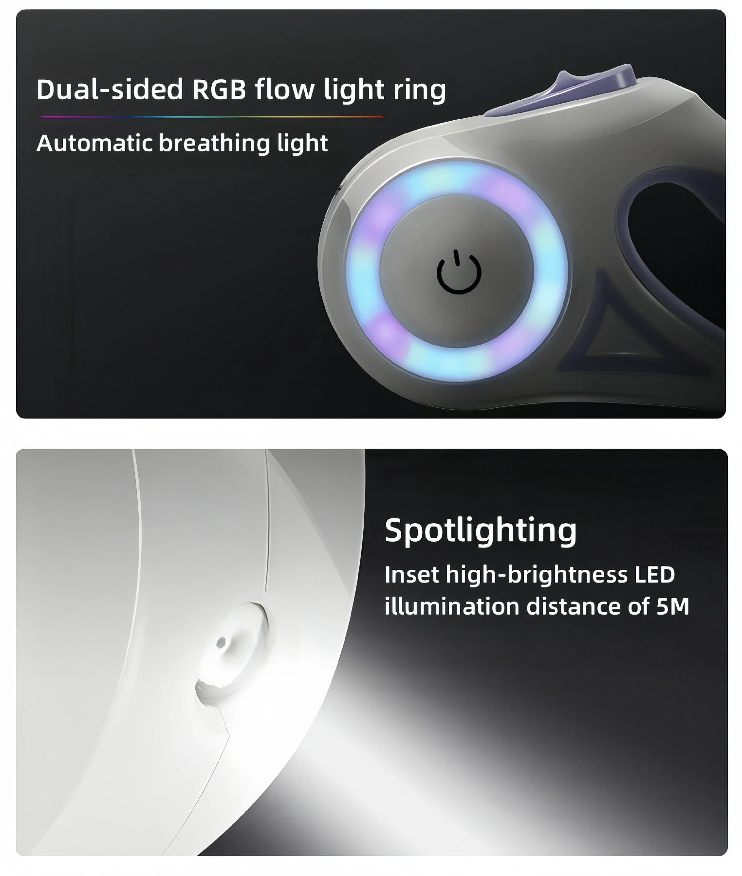 Glowing Retractable Leash