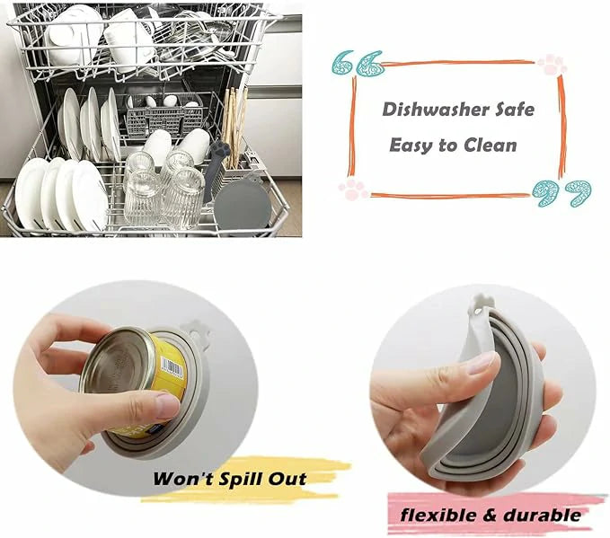 Cat Can Opener + 3 Pcs Can Lids