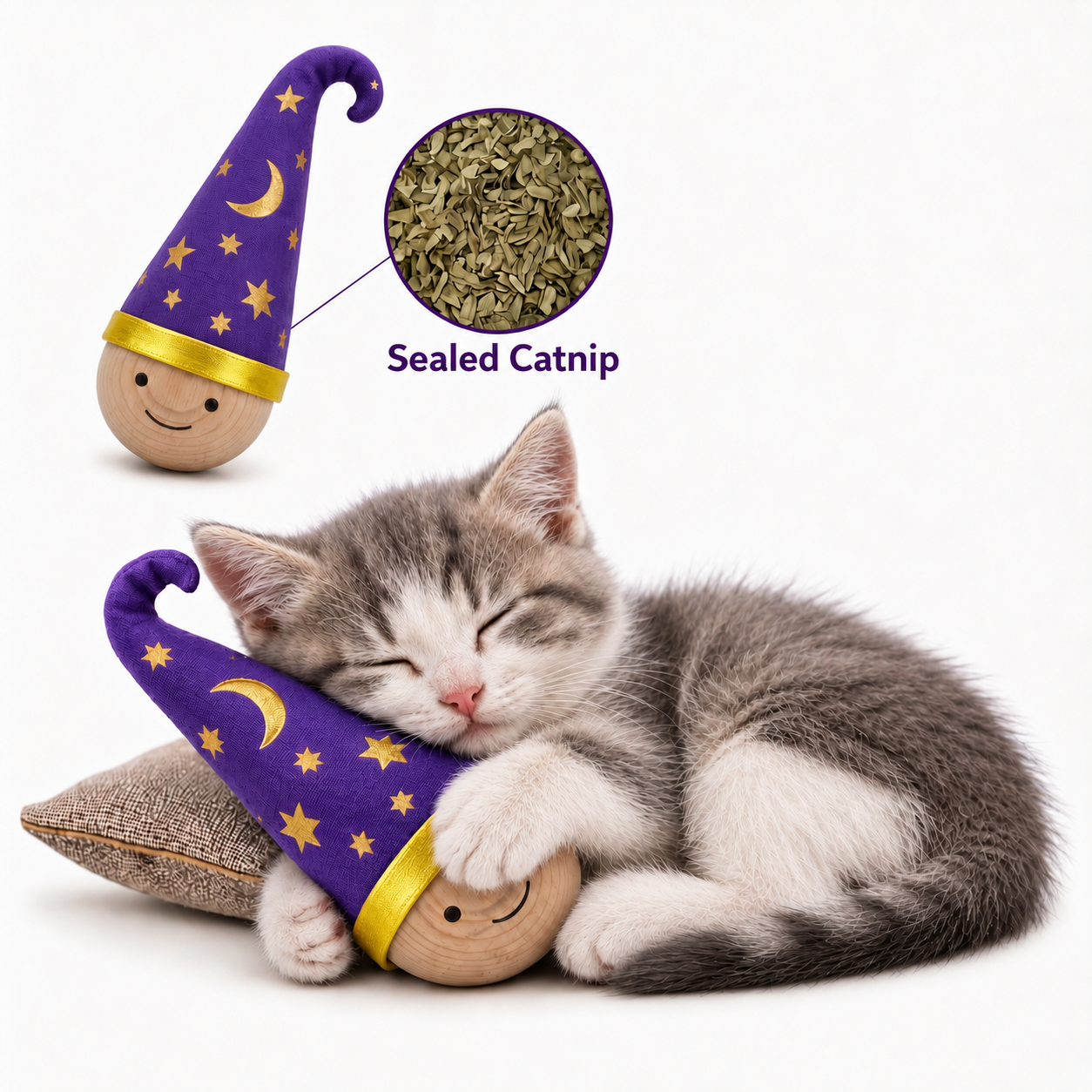 Larleaf Catnip Wobble Toy for Cats Main image