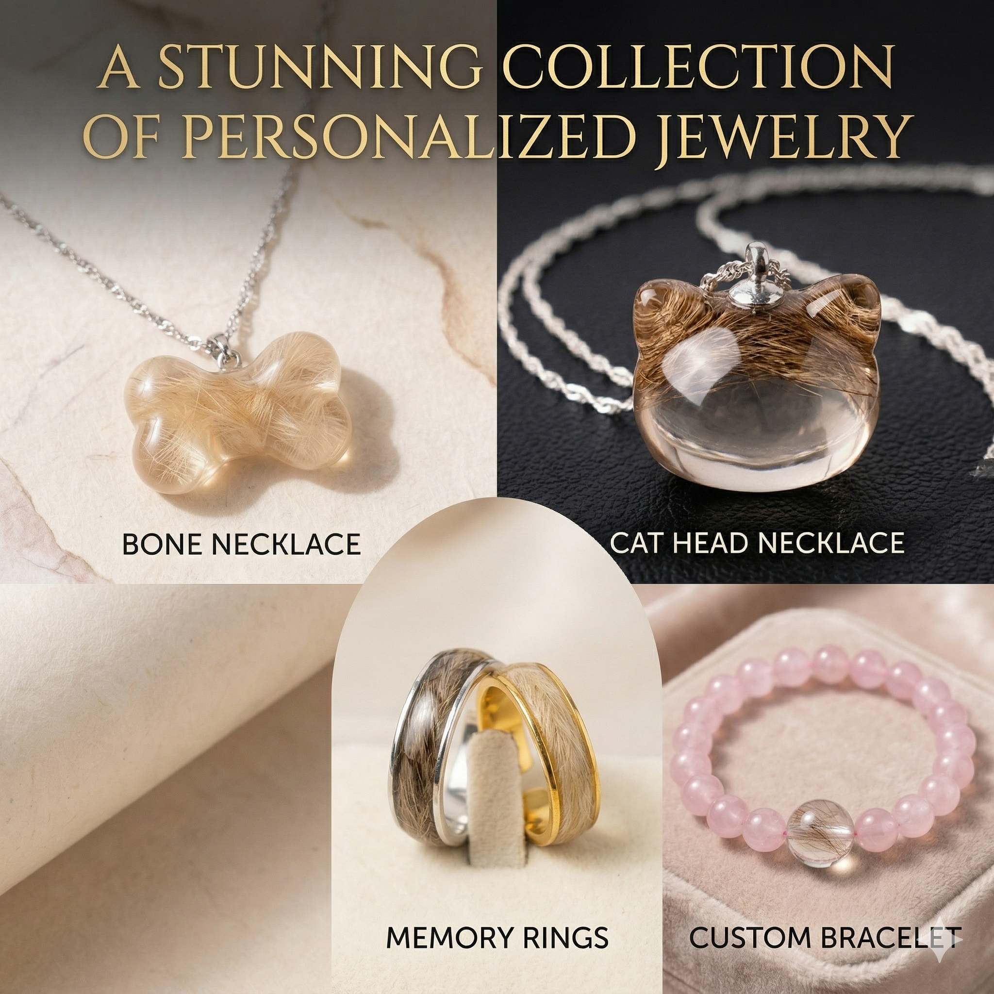 Larleaf UV Resin Pet Memorial Jewelry DIY Kit