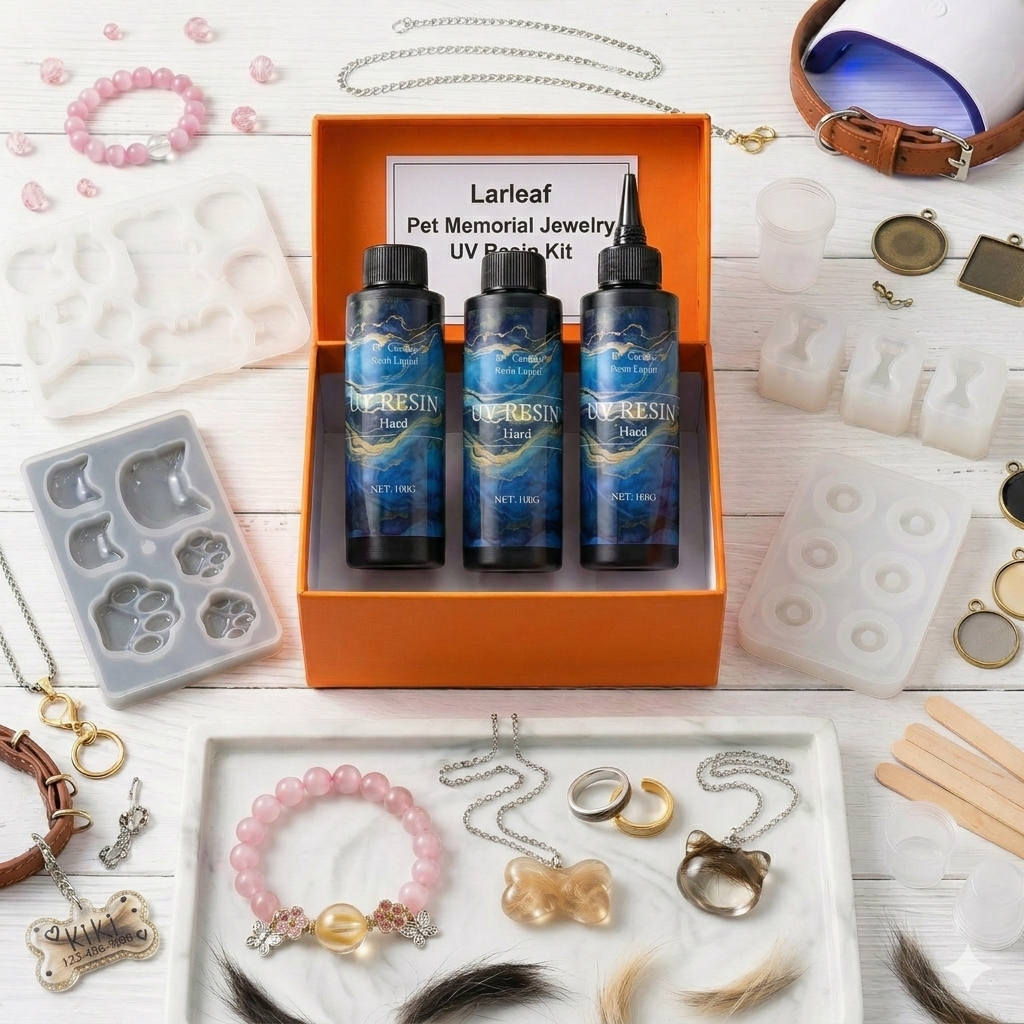 Larleaf UV Resin Pet Memorial Jewelry DIY Kit Main image