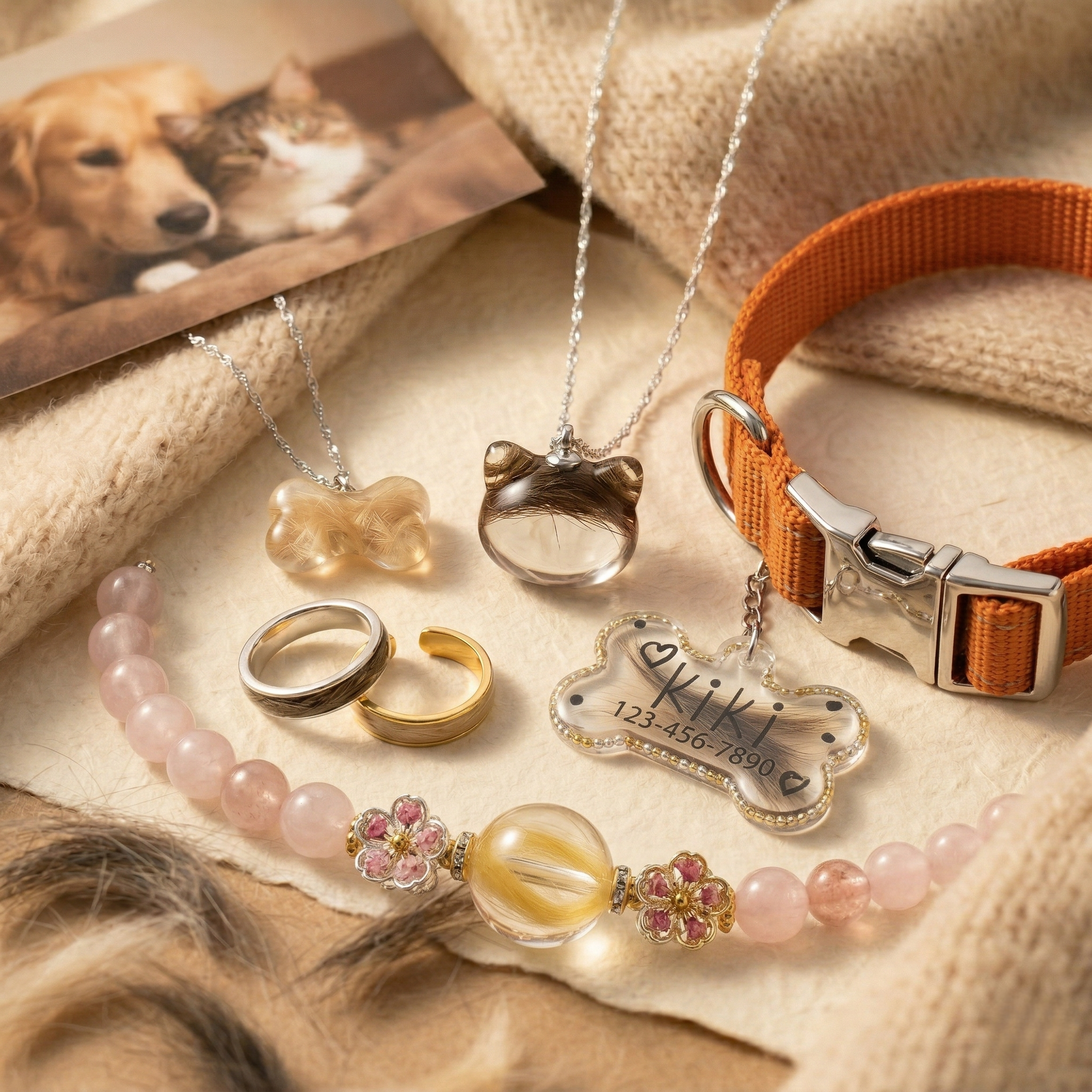 Larleaf UV Resin Pet Memorial Jewelry DIY Kit