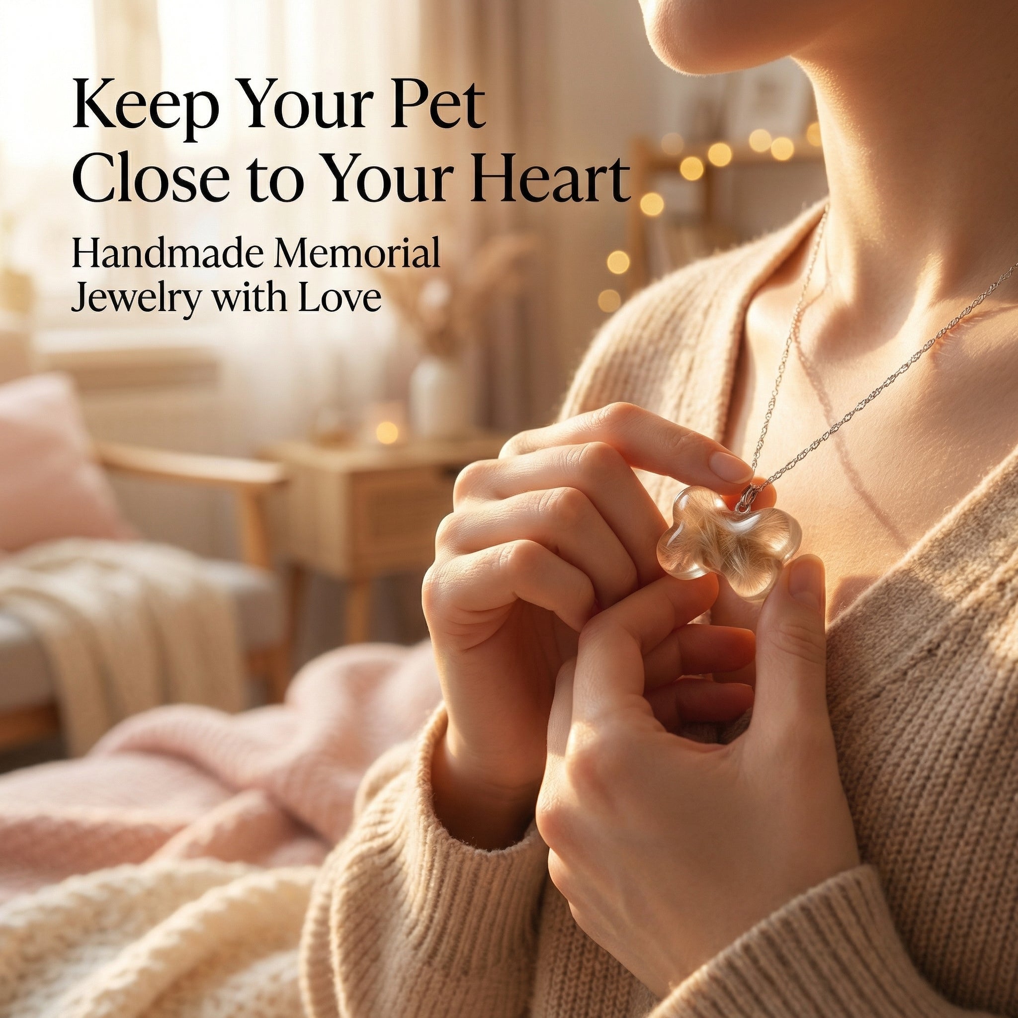 Larleaf UV Resin Pet Memorial Jewelry DIY Kit