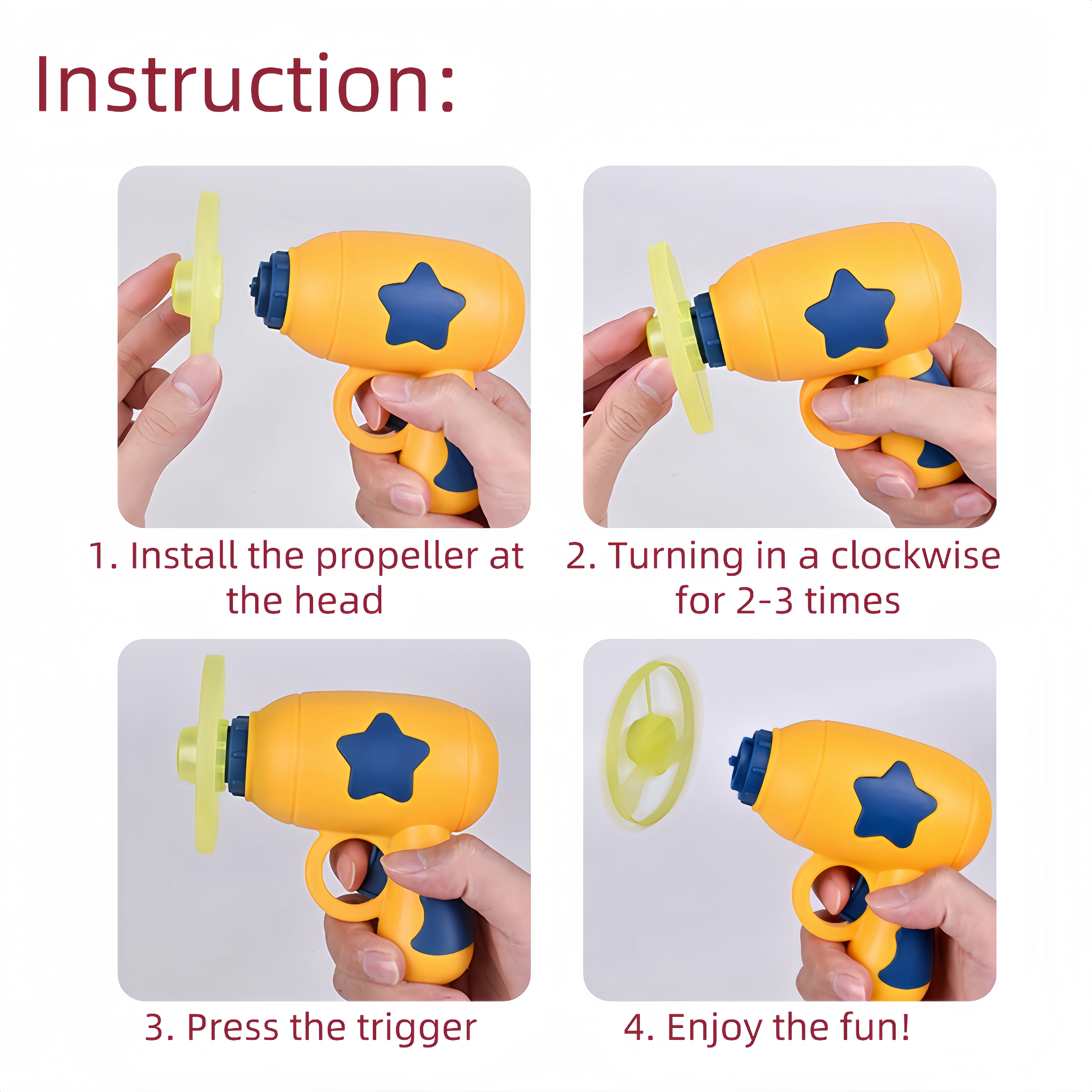 Cat Fetch Toy with Colorful Flying Propellers Set