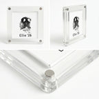 Square Magnetic Photo Frame for Fridge (4x4) - Fits Round Paw Prints & Instagram Photos