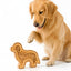 Large dog-shaped oak LED pet fur keepsake frame