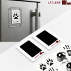 Two Larleaf clean-touch ink pads with one clear magnetic refrigerator keepsake frame
